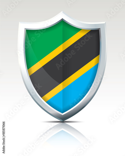 Free Download Shield with Flag of Tanzania - GFXLoad