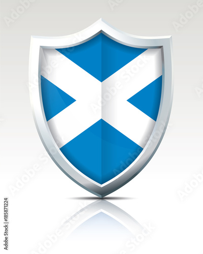 Free Download Shield with Flag of Scotland - GFXLoad
