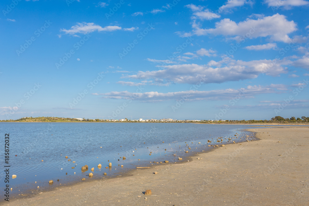Salt lake, natural phenomenon near Larnaka