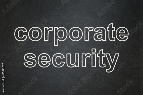 Security concept: text Corporate Security on Black chalkboard background