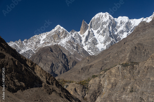 Lady finger and Ultar Sar peak in Hunza valley, Gilgit Baltistan, Pakistan