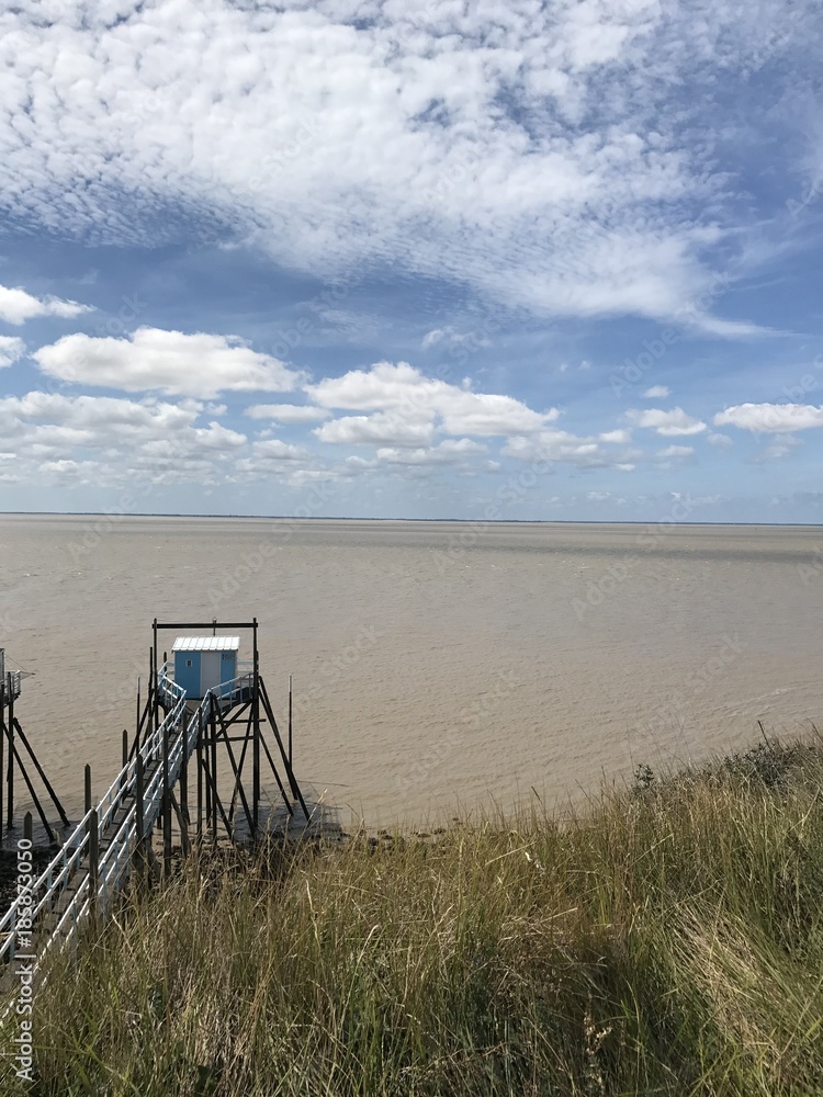 cabane pêche et estuaire