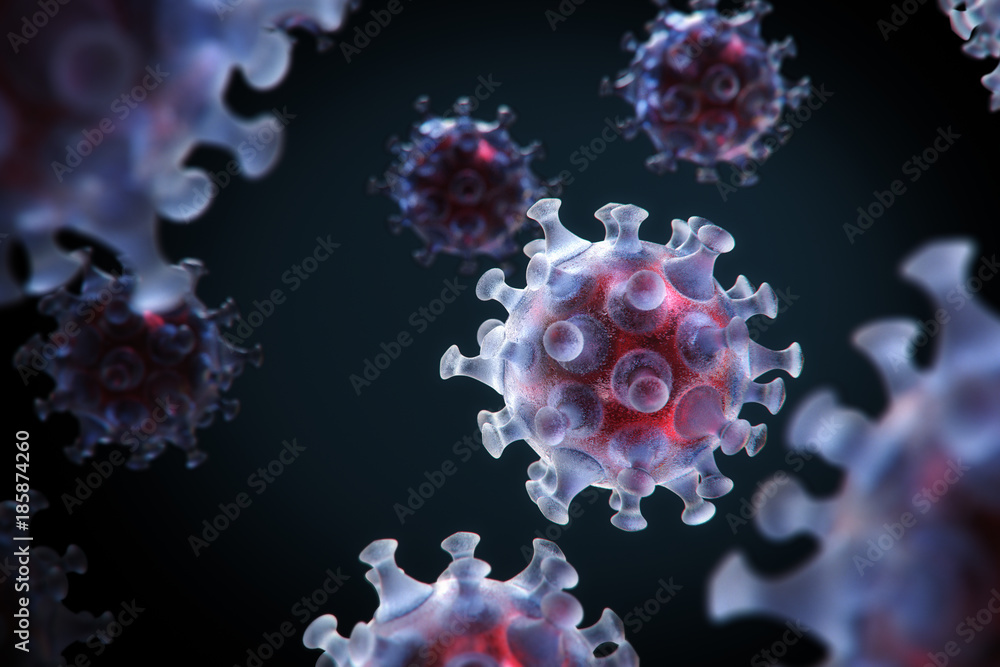 3D Human Cell microscope Background,Human or animal cells on a background.