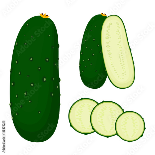 set with cucumber