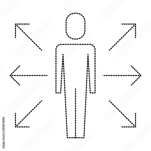 businessman options arrows direction choise vector illustration