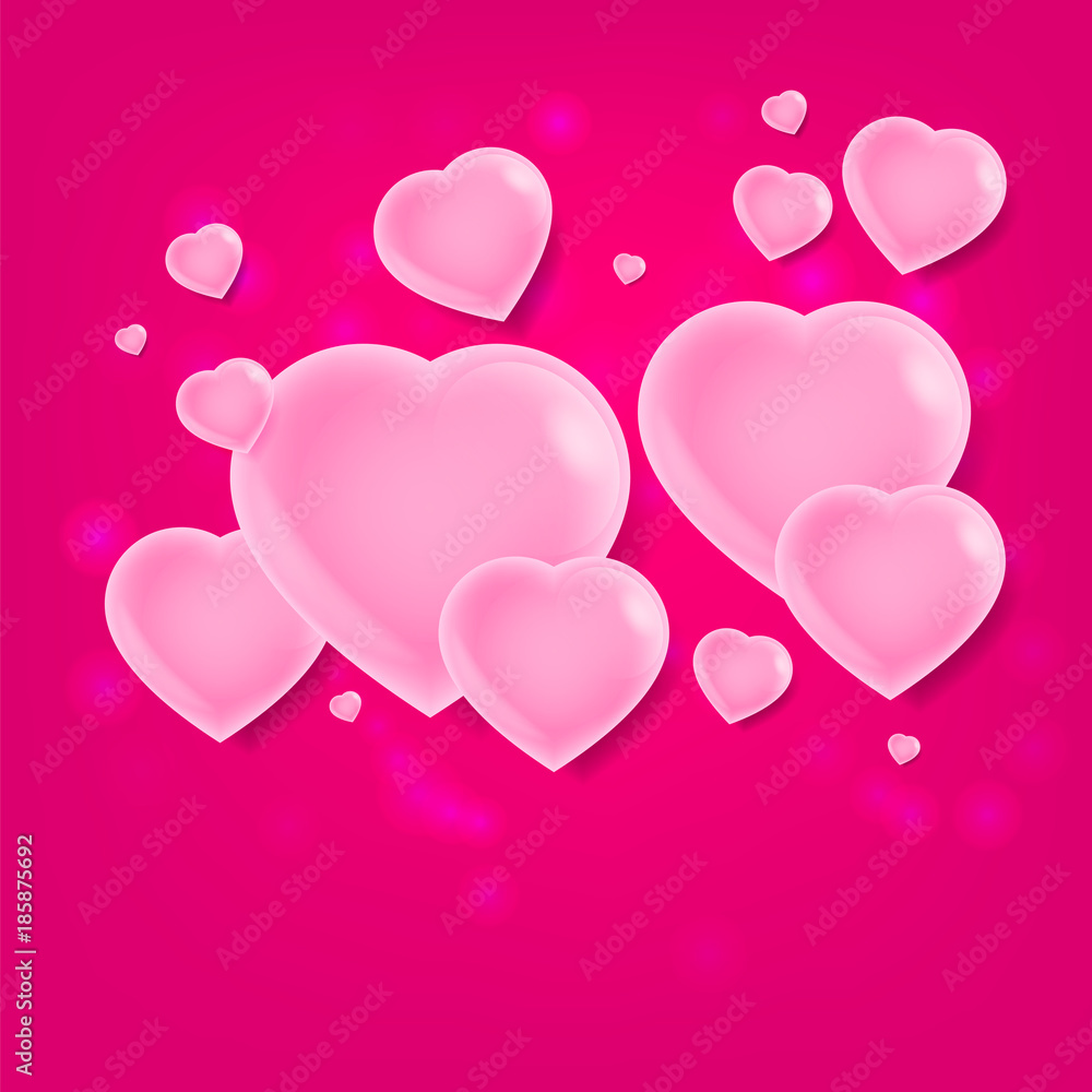 pink hearts background for romantic background