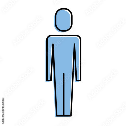 businessman standing male character pictogram vector illustration