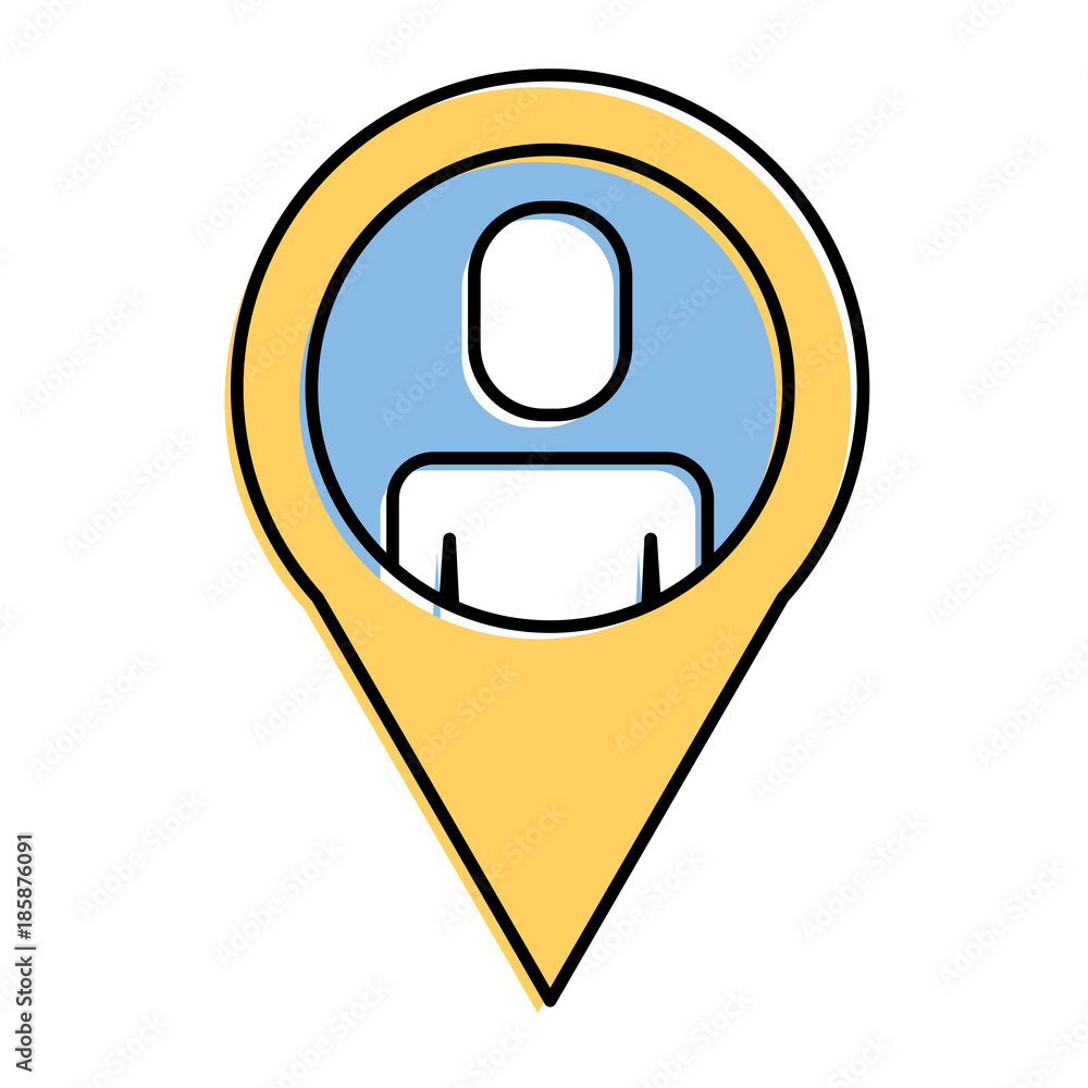 pointer map businessman people work vector illustration pointer map businessman people work vector illustration