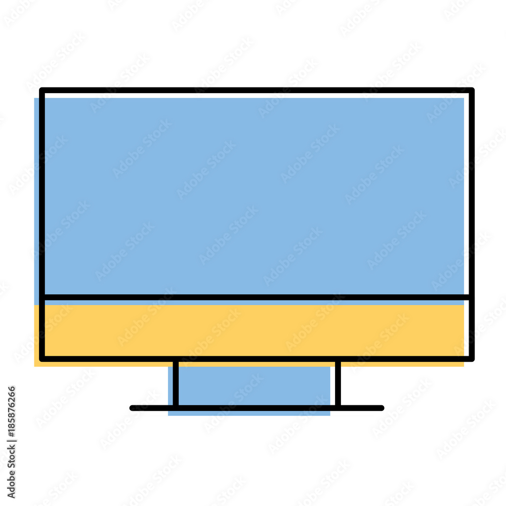 monitor computer device work equipment vector illustration monitor computer device work equipment vector illustration