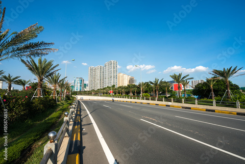 Road and buildings at Hanoi city, Thang Long highway © Hanoi Photography
