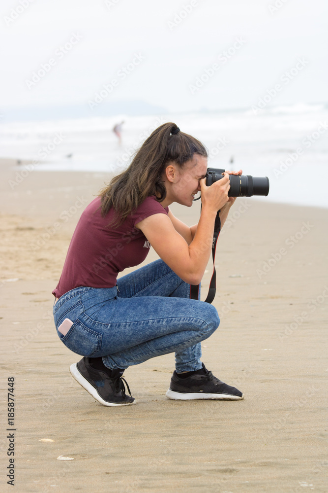 San francisco beach waves water and fun you must visit during your vacation in America teen girl has fun on the beach San francisco beach waves water and fun you must visit during your vacation in America teen girl has fun on the beach