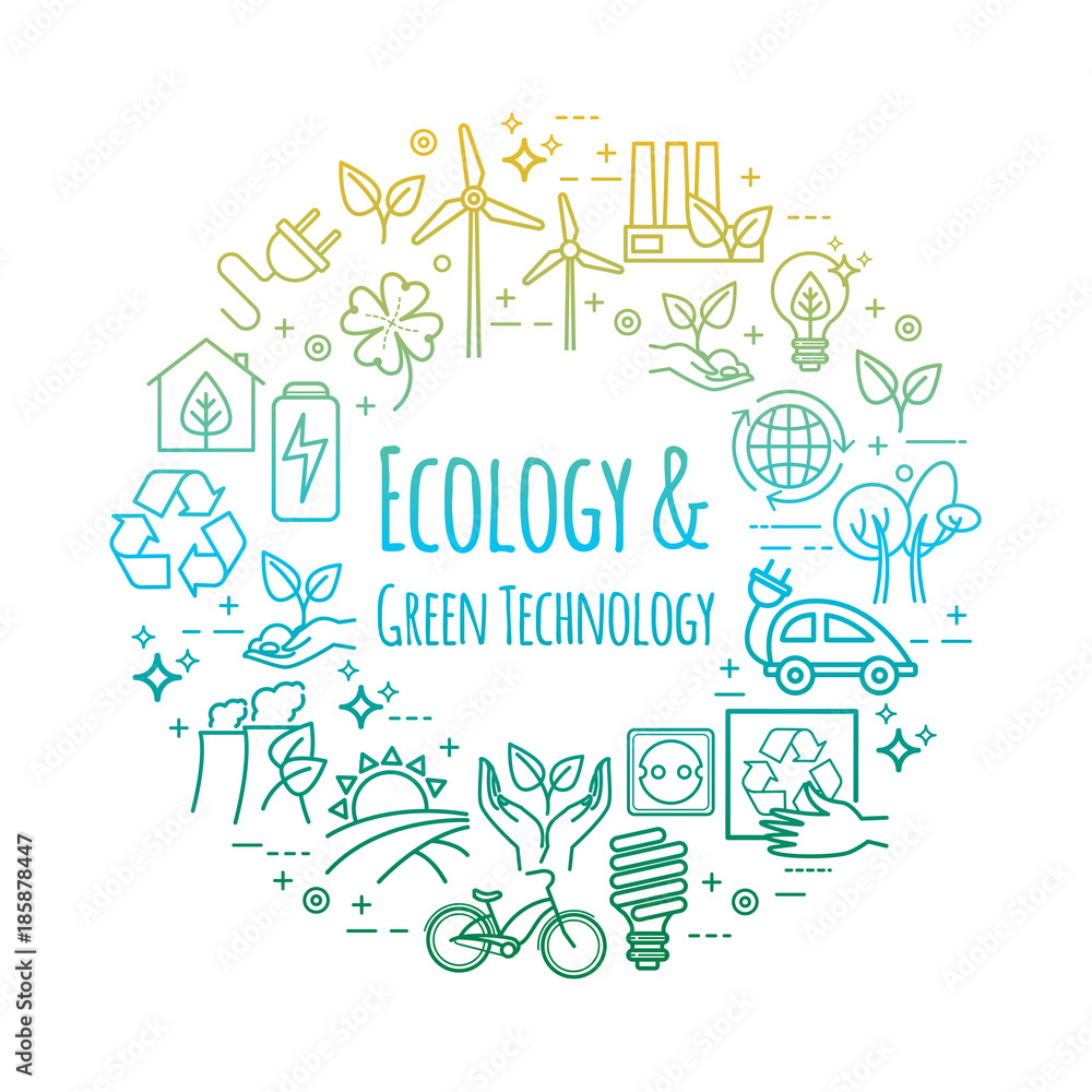 Eco lifestyle, zero waste concept, recycle and reuse. Vector design concept