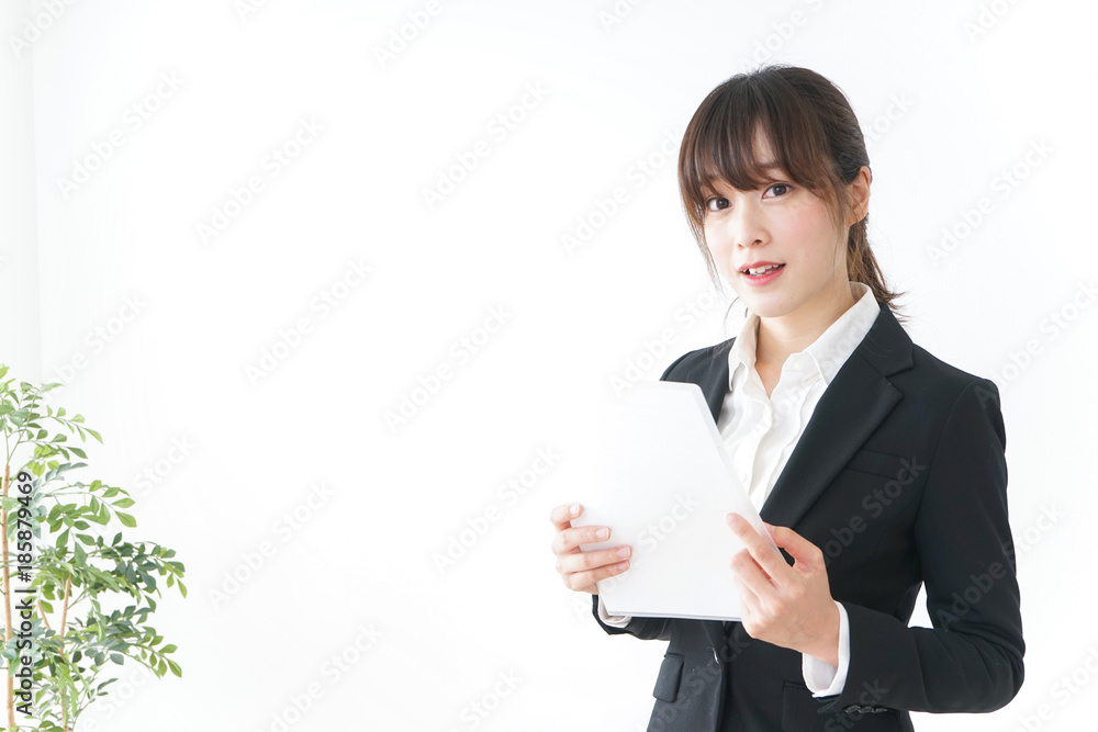 businesswoman doing presentation businesswoman doing presentation