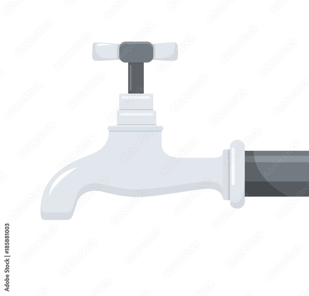 Wasserhahn Flat Design Icon Wasserhahn Flat Design Icon