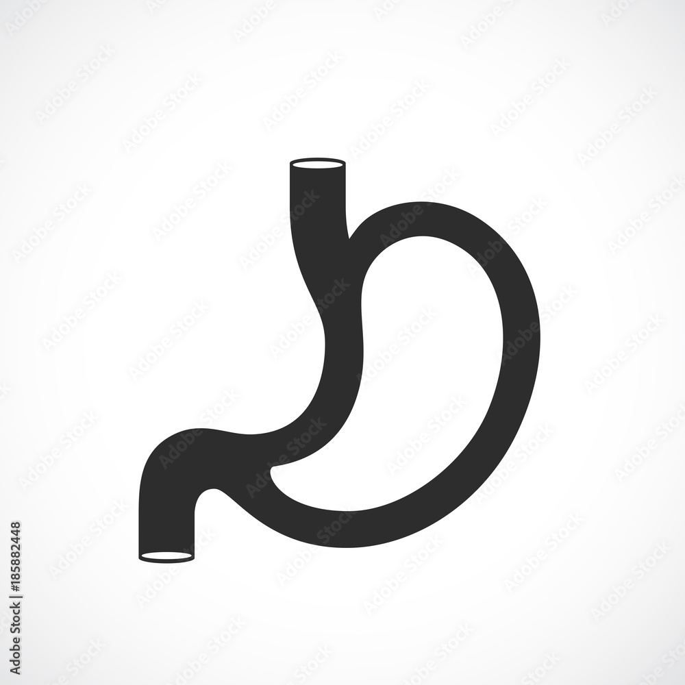 Naklejka premium Empty stomach vector icon