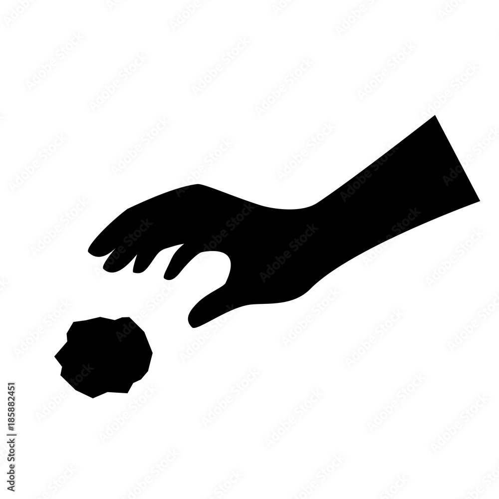 Throwing hand vector silhouette Stock Vector Adobe Stock