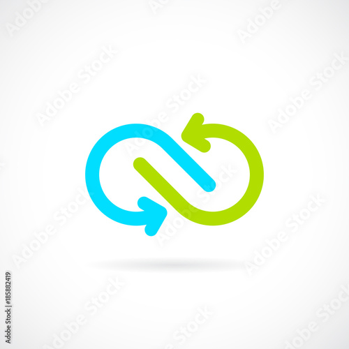 Infinite arrows vector logo