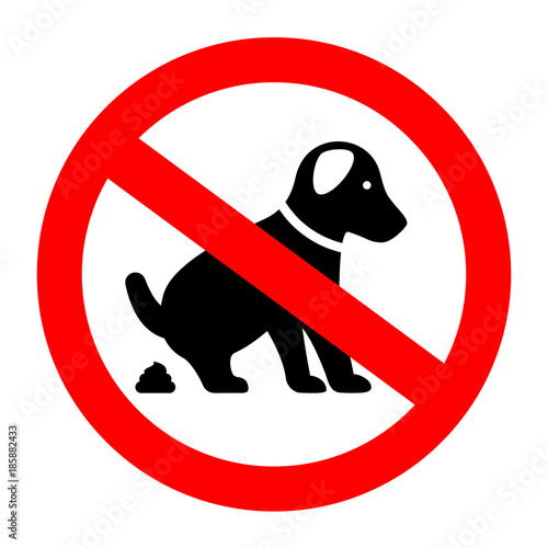 No dog poop vector sign
