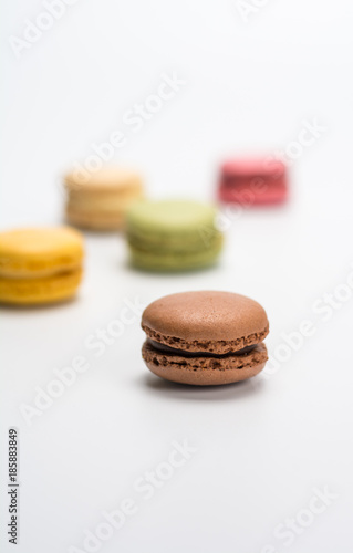 several small macarons of different flavors