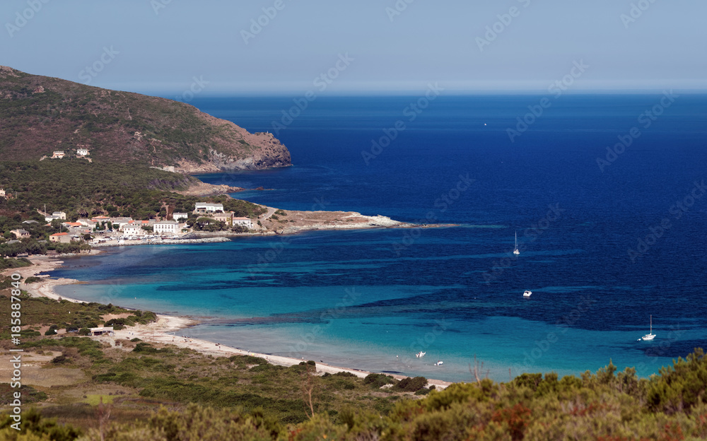 Littoral de Barcaggio dans le cap Corse