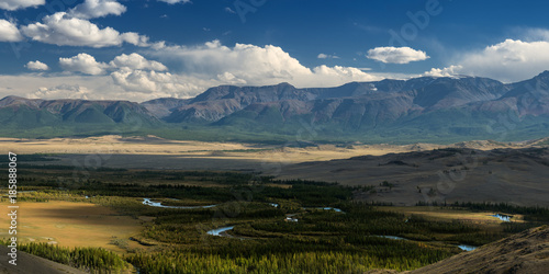 View of Chuya ridge of Altai mountains, West Siberia, Russia