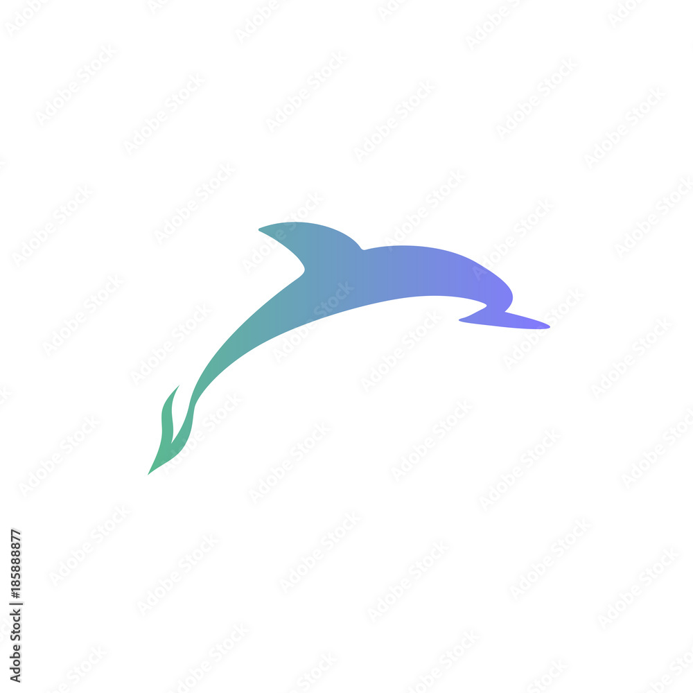 Obraz premium Logo wektor delfinów