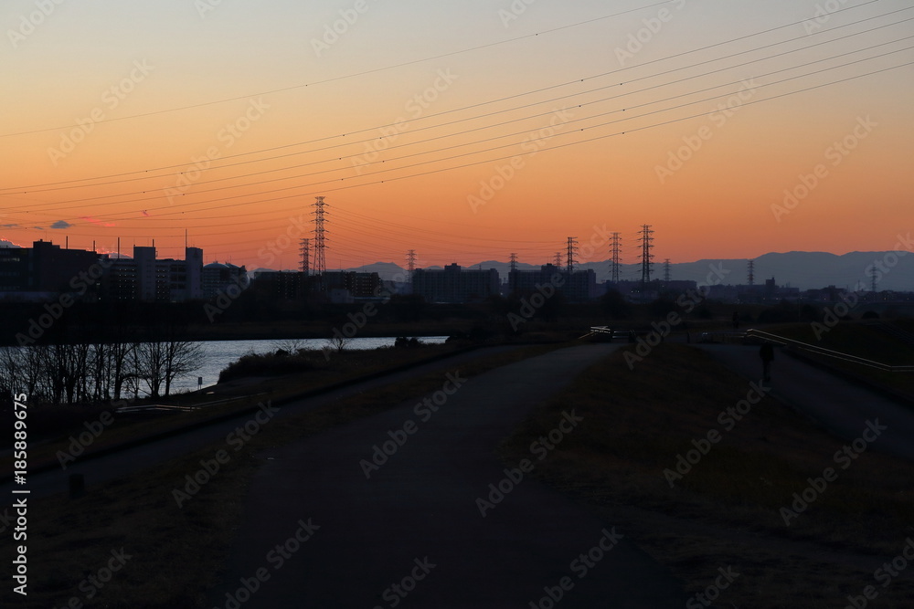 川の風景