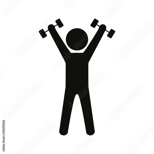  dumbbells icon. Fitness icon. Workout, sport, gym.