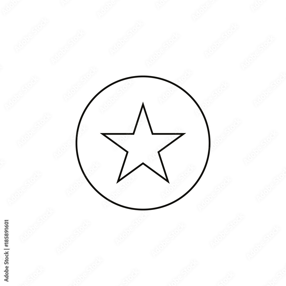 Star line vector icon. Star button. Star line vector icon. Star button.