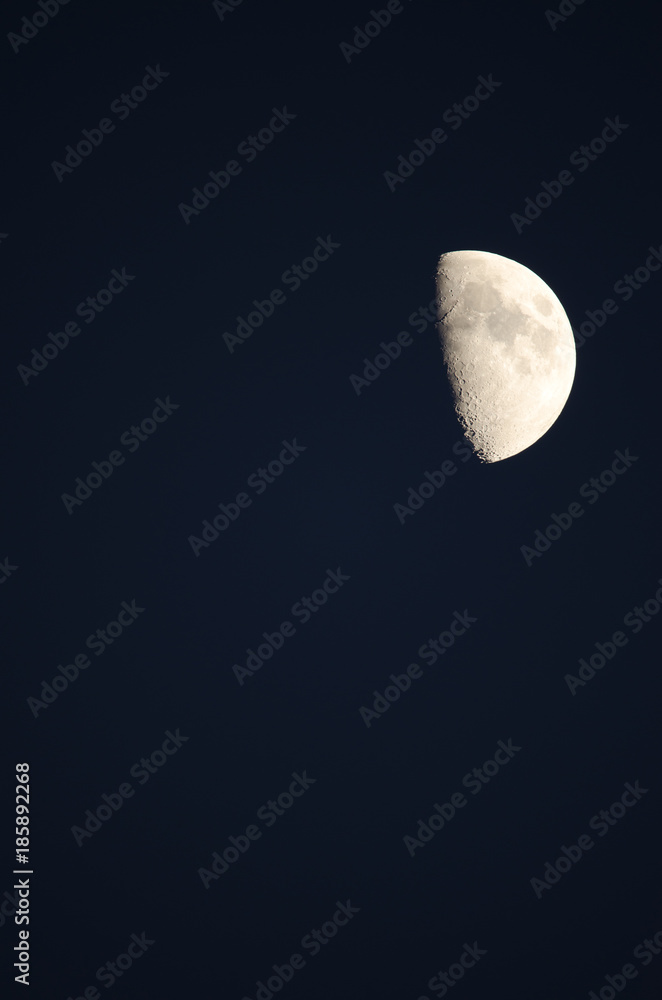 Moon. Integral Natural Reserve of Inagua. Tejeda. Gran Canaria. Canary Islands. Spain. Moon. Integral Natural Reserve of Inagua. Tejeda. Gran Canaria. Canary Islands. Spain.