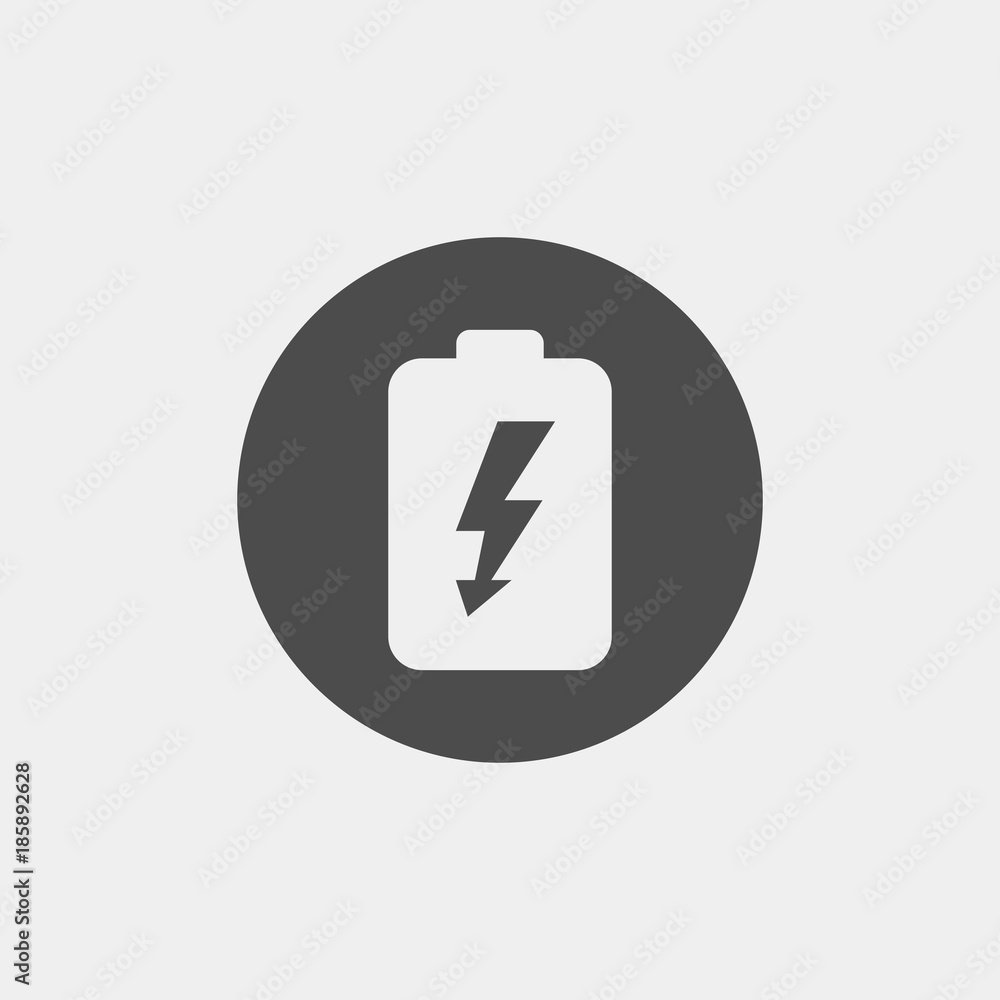 Accumulator flat vector icon. Battery flat vector icon Accumulator flat vector icon. Battery flat vector icon