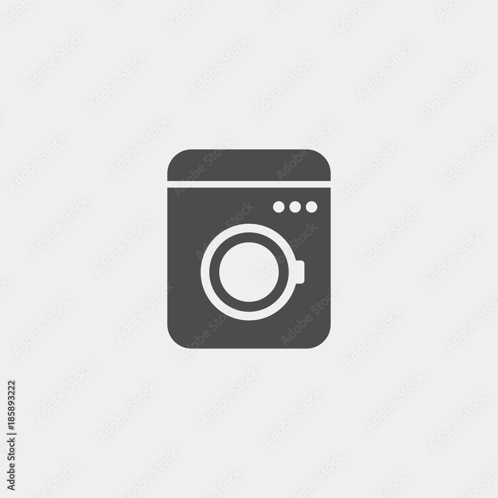 Washing machine flat vector icon Washing machine flat vector icon