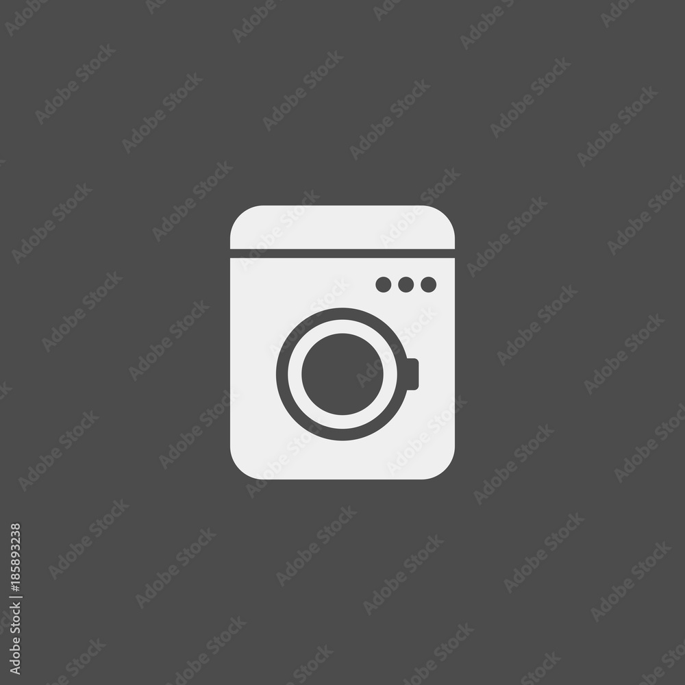 Washing machine flat vector icon Washing machine flat vector icon