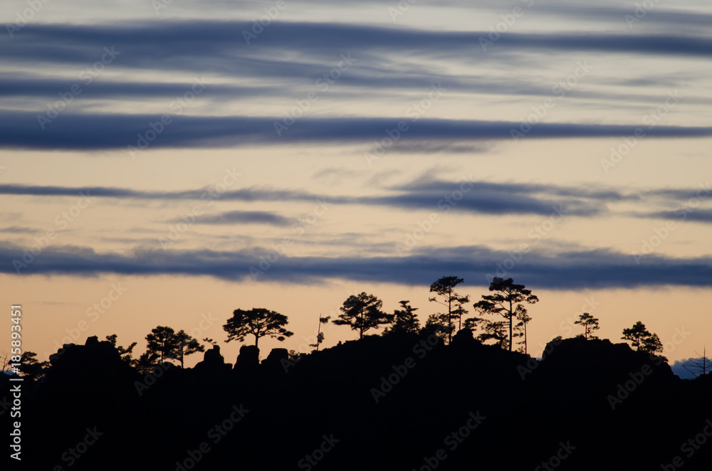 Integral Natural Reserve of Inagua at sunset. Tejeda. Gran Canaria. Canary Islands. Spain.