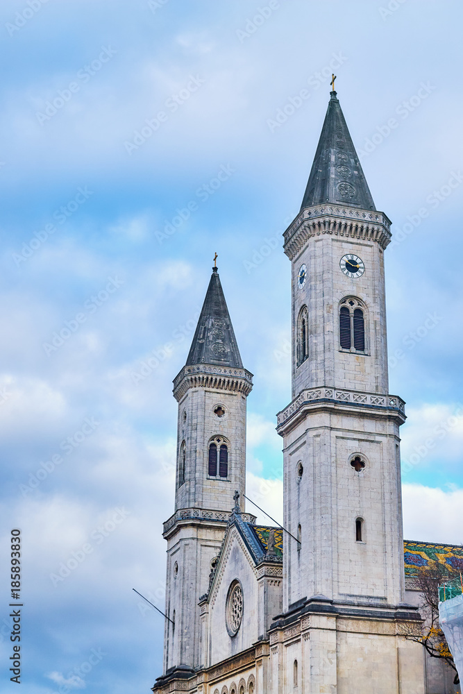 The Catholic Parish and University Church St. Louis, called Ludwigskirche, in Munich