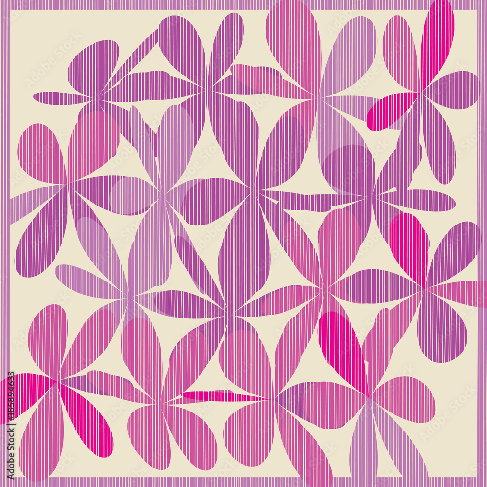 Set of Grunge Flower Shapes Set of Grunge Flower Shapes
