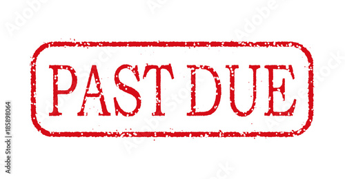 business stamp illustration "PAST DUE".