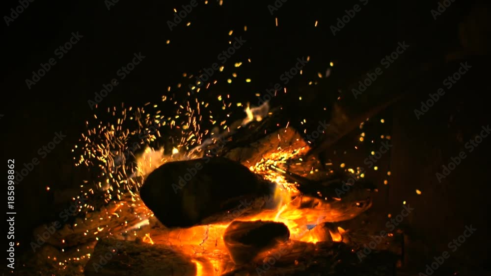 feu de cheminée 