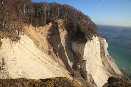 Moens Klint, high limestone cliff at the east coast of Denmark photo