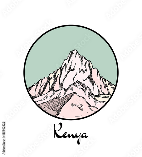 Hand drawn mount emblem