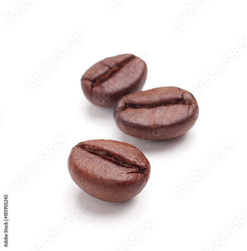 Coffee beans isolated on white background