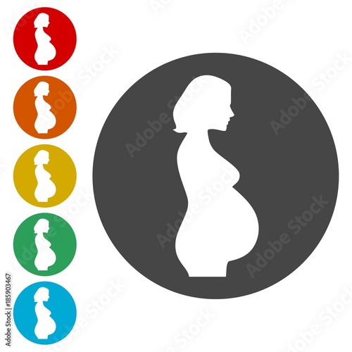 Silhouette pregnant woman - Illustration 