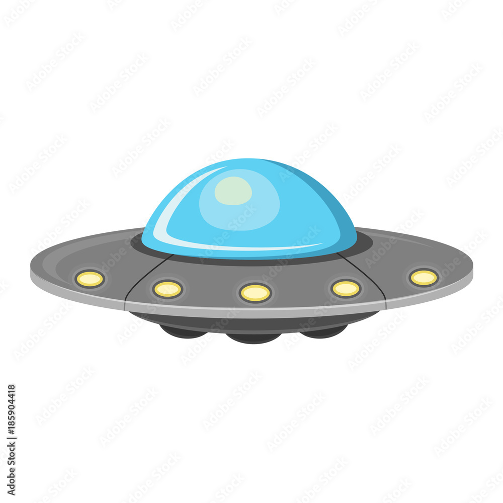 Obraz premium Ufo Flat Design Icon