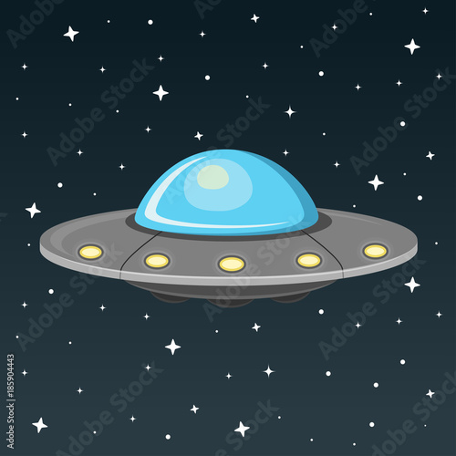 Ufo Flat Design Icon