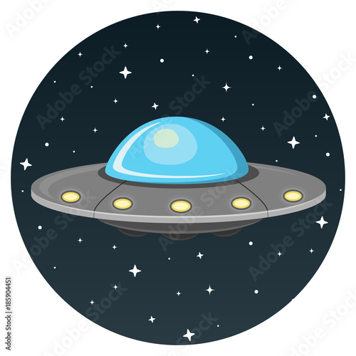 Ufo Flat Design Icon
