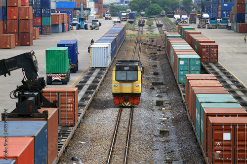Locomotive to transport goods in the warehouse.