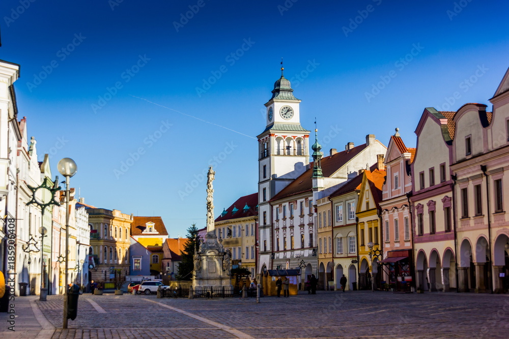 Obraz premium Downtown in Trebon, Czech Republic