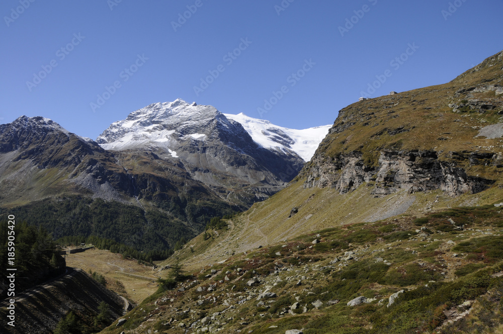 Berglandschaft beim Bernina Hospitz  nahe der Alp Grüm.