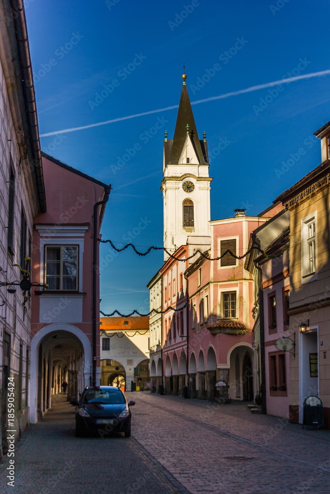 Fototapeta premium Downtown in Trebon, Czech Republic