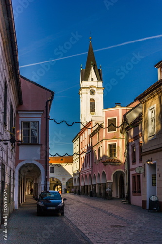 Downtown in Trebon, Czech Republic